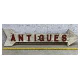 Wooden Antiques Arrow Sign