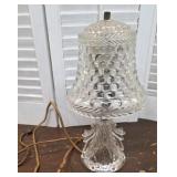1920s Art Deco Cut Crystal Boudoir Desk Lamp -