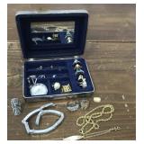 Rings, pocket watch, bracelets, earrings etc w/