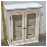 White Two Door Medicine Cabinet w/ beveled Glass