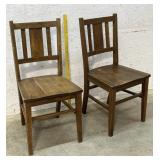 Two Murphy Mission Oak Chairs