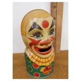 Tin J Chein clown bank