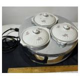 Hall Pottery Forman Family Chrome Buffet Warming