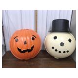 Halloween, Snowman lamp covers