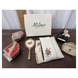 Mini vanity set, clock, trinket box pianos etcï¿½