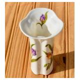 Vintage Bone China Vase with Tulips