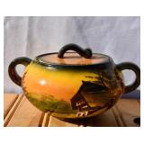 German Schramberg Hand Painted Majolika Black