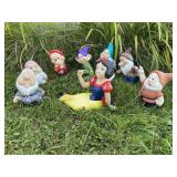 Hand painted Snow White and the 7 dwarfs.  Happy