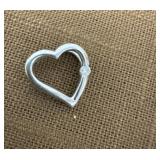 10k Signed Heart With Stone Pendant