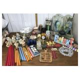 Cherished Teddies, collectible plates, candles,
