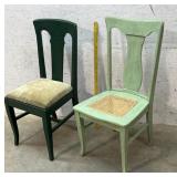 Two Painted Teaback Chairs