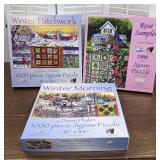 3 - 1000pc Quilters Puzzles - Nice In Bags (lady