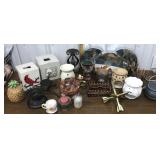 Candle holders, tissue box covers, candles, etc