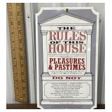 Porcelain ï¿½rules of this house signï¿½