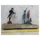 Cast Iron British Soldiers In Woods