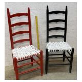 Two LadderBack Chairs w/ new seats