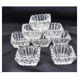 Heisey Ridgeleigh Salt Dips/Cellars. Glows under