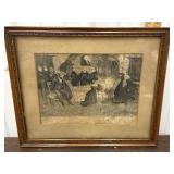 ï¿½Death of Harrisonï¿½ Political print