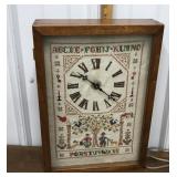 Embroidered shadow box clock