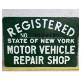 Metal Motor Vehicle Repair Shop Sign/ Doublesided