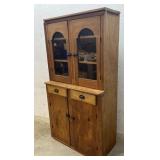 Early Four Drawer Two Door Setback Cupboard