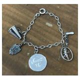 Sterling Silver charm bracelet- sweet 16, ballet,