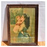 1878 "The Sisters" framed Chromolithograph.