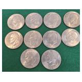 10 1970s Silver Dollars