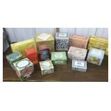 Avon soaps w/ dishes, Skin So Soft bath oil *new