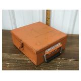 Orange metal box
