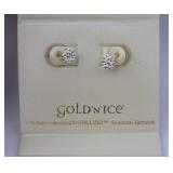 Swarovski Gold-N-Ice 14K Gold & Crystal Earrings