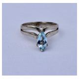Sterling 925 2-Band Illusion Ring with Oval