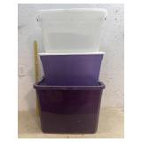 Three Storage Totes w/lids
