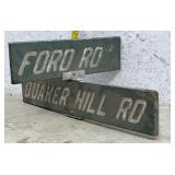 Double side Wood Street Sign