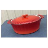 New Technique orange cast-iron cookware with lid