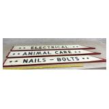 Three Wood Arrow Signs 52/6