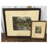 2 Wallace Nutting prints pencil signed *some