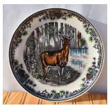 Vintage Japan Transferware Plate with Stag