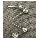 14k Signed 3 Earring And 1 Back