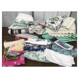 Blankets, curtains, tablecloths, table runner,