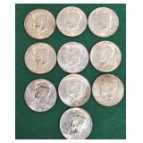 10 1966-67 Half Dollars