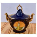 Porcelain Lidded Dish. Marked Iris Bavaria