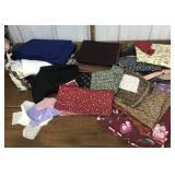Quilt fabrics- box of assorted sizes