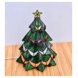 Stained Glass Light-Up Tabletop Tree
