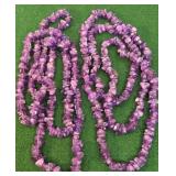 2 Purple Amethyst Necklaces - Very Pretty / Heavy