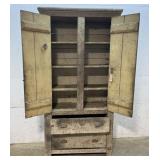 2 Door 2 Drawer Early Cupboard 42/14/88