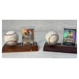 2 Autographed Official Major League Baseballs w/