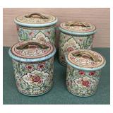 Made in Holland set of 4 nesting tin canisters
