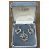 925 sterling Hummingbird Necklace & Earring Set