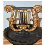 Antique Cast Iron Lyre Boot Scraper